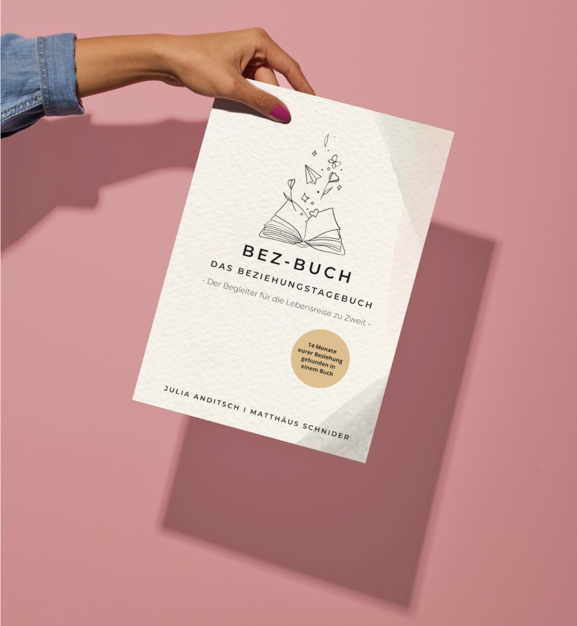 rosa hintergrund weiße buch